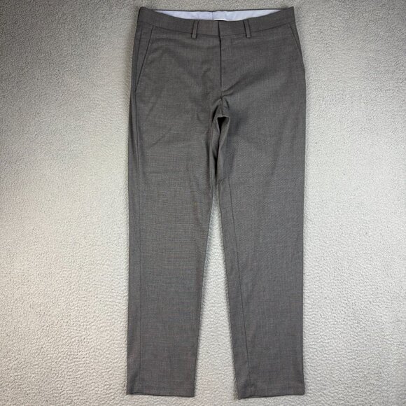 Haggar Other - Haggar Slim Fit Premium Stretch Dress Pants Mens 34x32 Flat Front Gray Casual